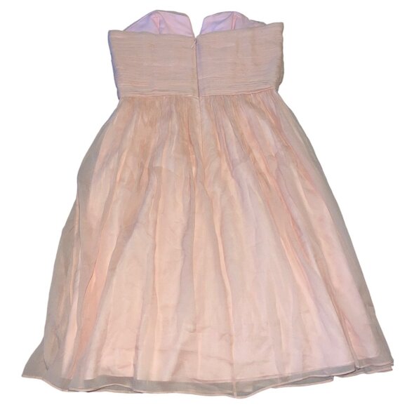J. Crew Nadia Bridesmaid Pink Strapless Dress Size 2 100% Silk Bodice Lining NWT - Picture 4 of 14